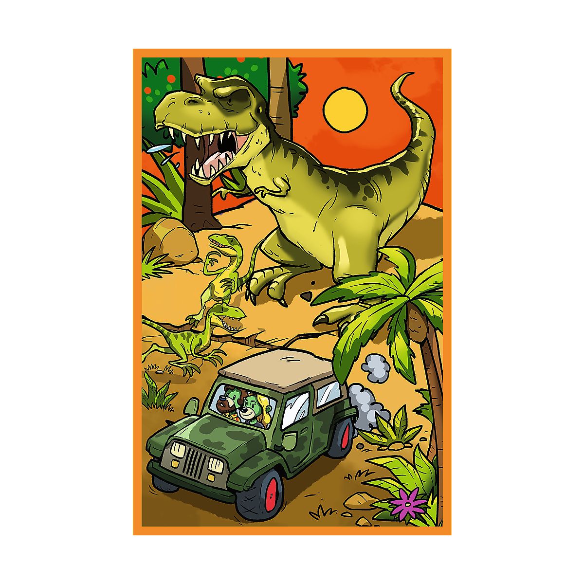 Puzzle Trefliki w świecie dinozaurów 3x80 el. Trefl (34888)