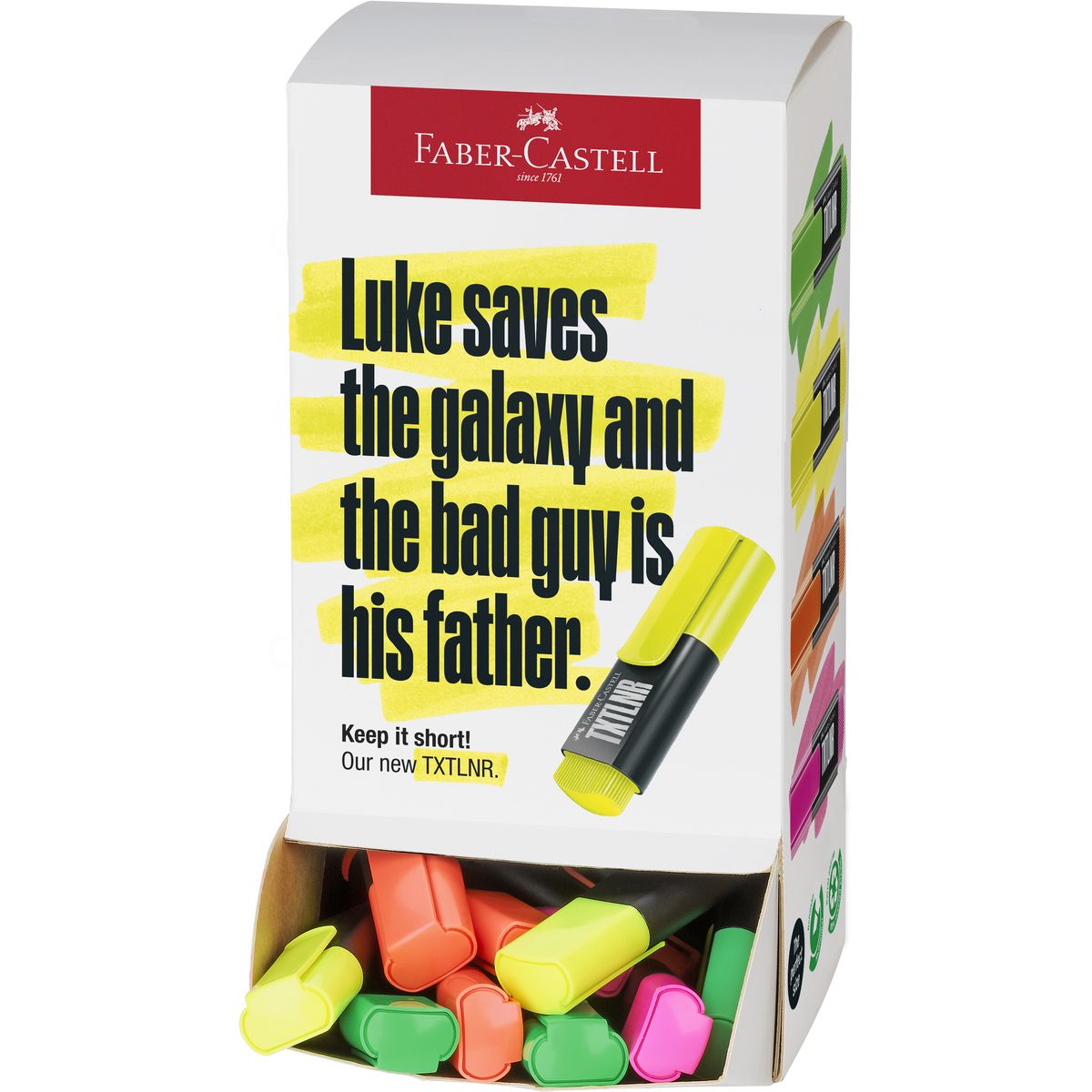 Zakreślacz Display mini txtlnr neon 60 szt mix Faber Castell (154200 FC)
