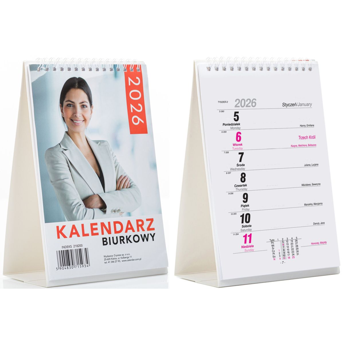 Kalendarz biurkowy A5 A5 Press (TYGODNIOWY)