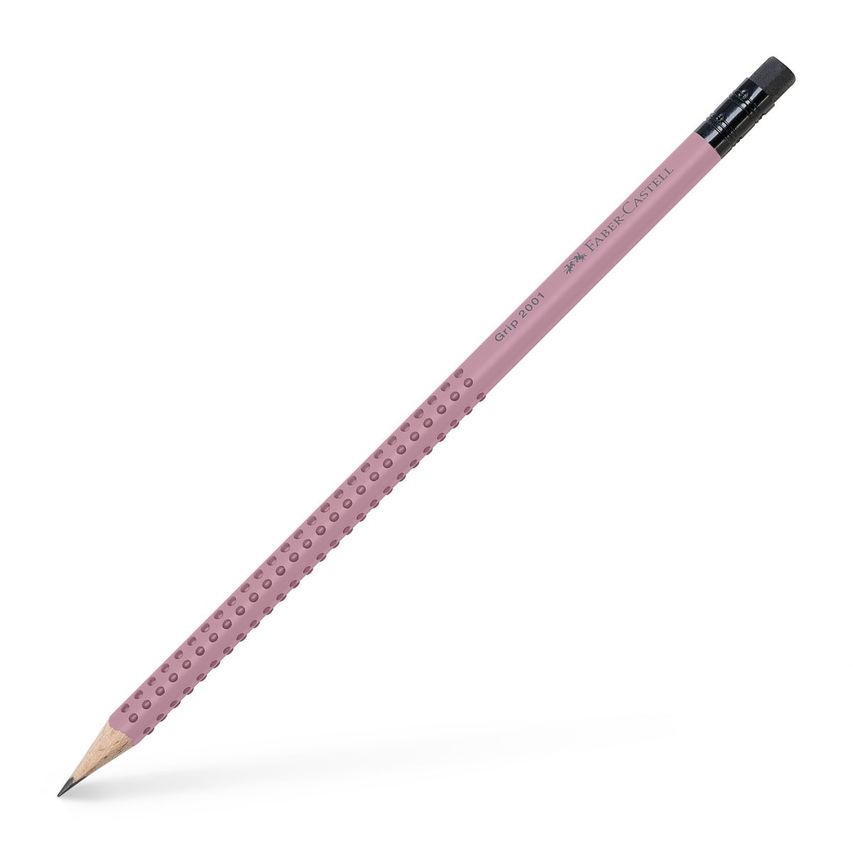 Ołówek Faber Castell Grip 2001 różowy z gumką B (217237 FC)