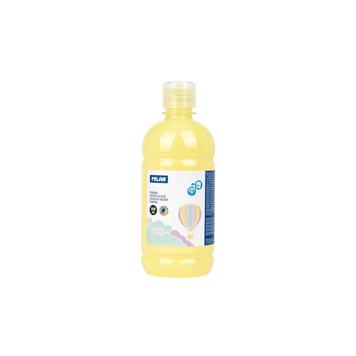 Farba tempera pastelowa kolor: żółty jasny 500ml 1 kolor. Milan (03620P)
