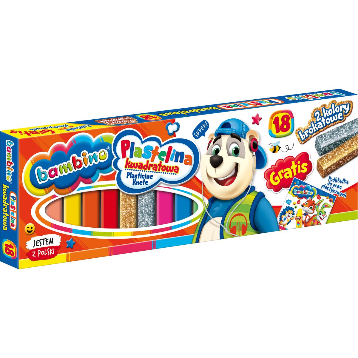 Plastelina 18 kol. BAMBINO mix St.Majewski