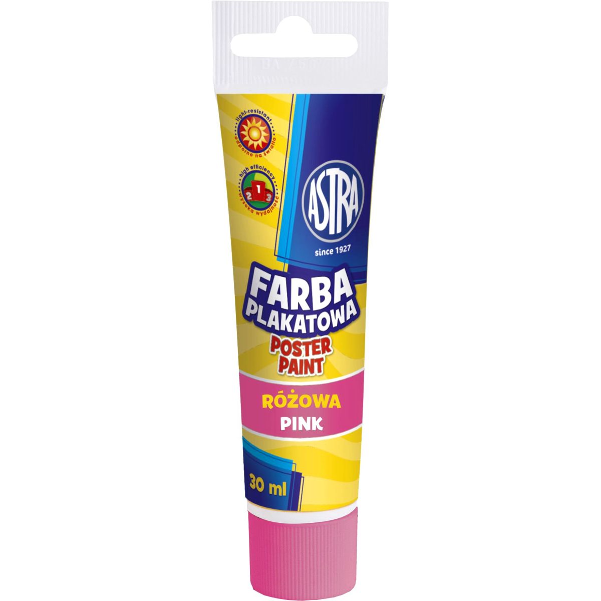 Farby plakatowe Astra kolor: różowy 30ml 1 kolor.