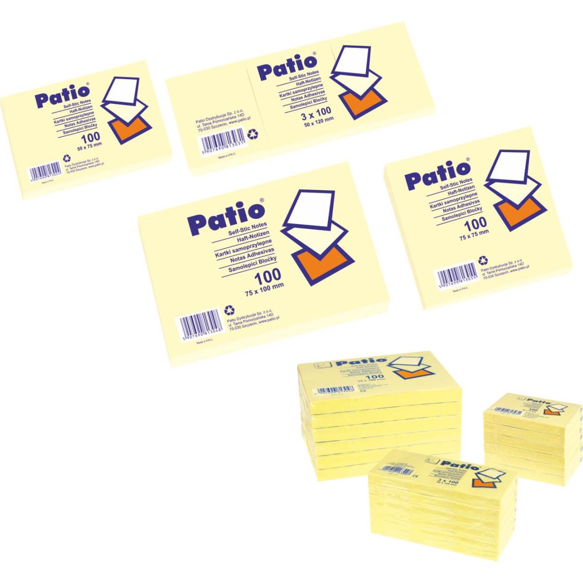 Notes samoprzylepny Patio żółty [mm:] 750x500 (13031PTR)