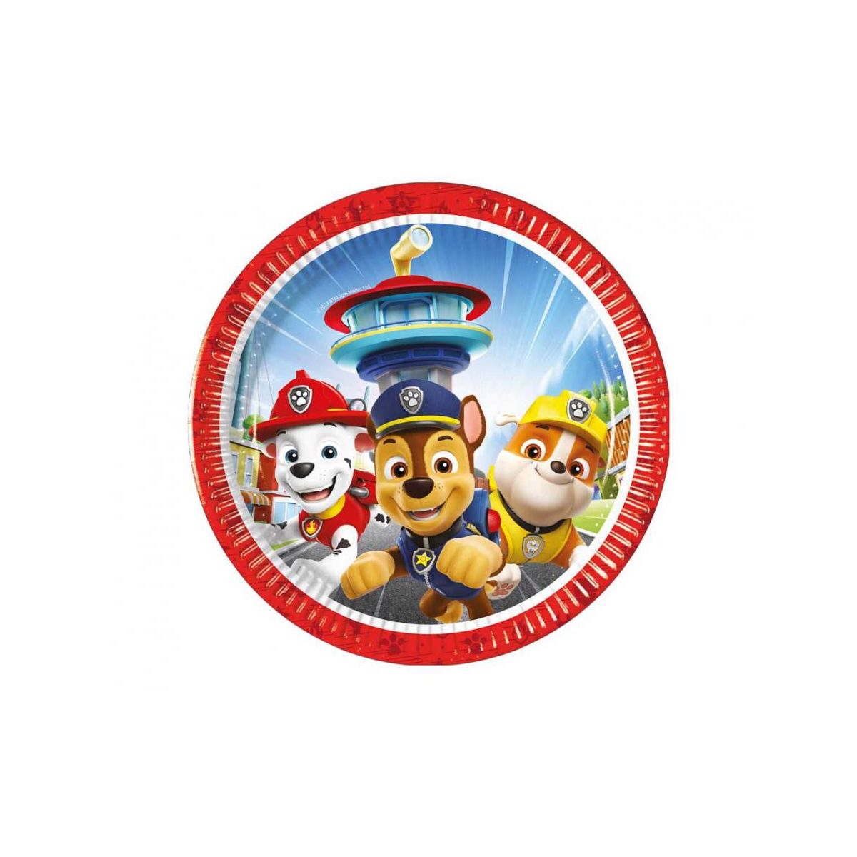 Talerz jednorazowy Godan Paw Patrol Rescue Heroes, next generation papier śr. 200mm 8 szt (95596)