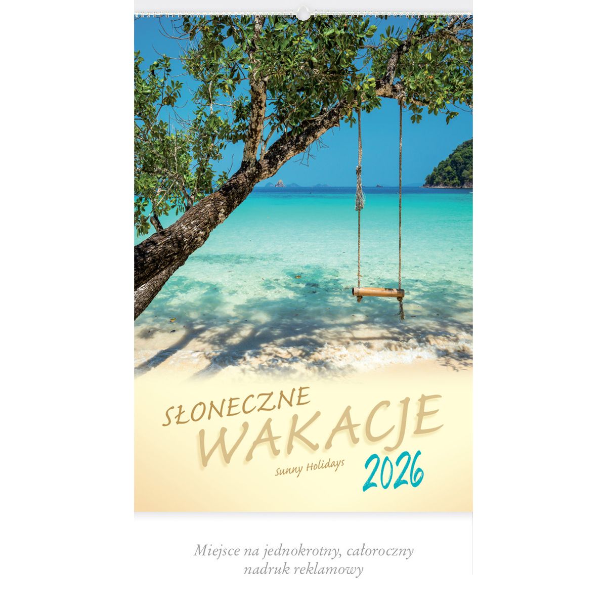 Kalendarz ścienny (401000) k:2915-377 SŁONECZNE WAKACJE 13-planszowe 2024 320mm x 470mm Lucrum (RW08)