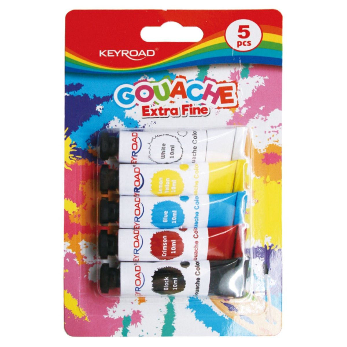 Farba tempera Keyroad kolor: mix 10ml 5 kolor. (KR971509)