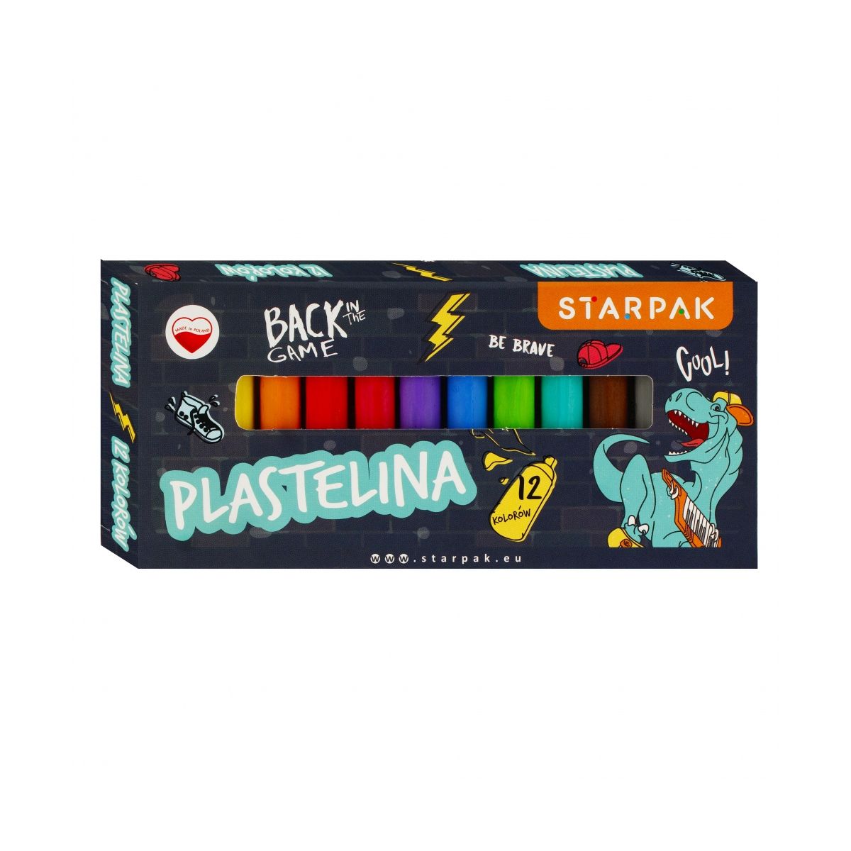 Plastelina Starpak 12 kol. dINO mix (536883)