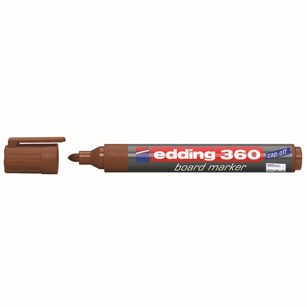 Marker suchościeralny brązowy 1,5-3,00mm okrągła końcówka Edding (360/007/BR ED)