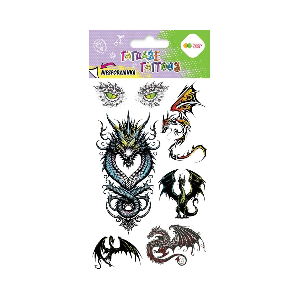 Tatuaż zmywalny Dragons Happy Color (HA 4261 1020-UR03)