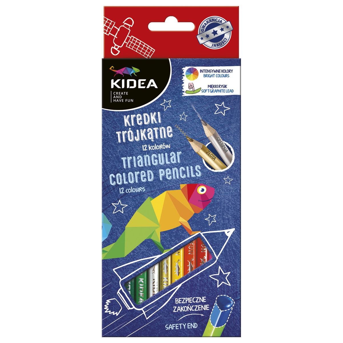 Kredki ołówkowe KIDART 12 kol. Kidea (KT12KA)