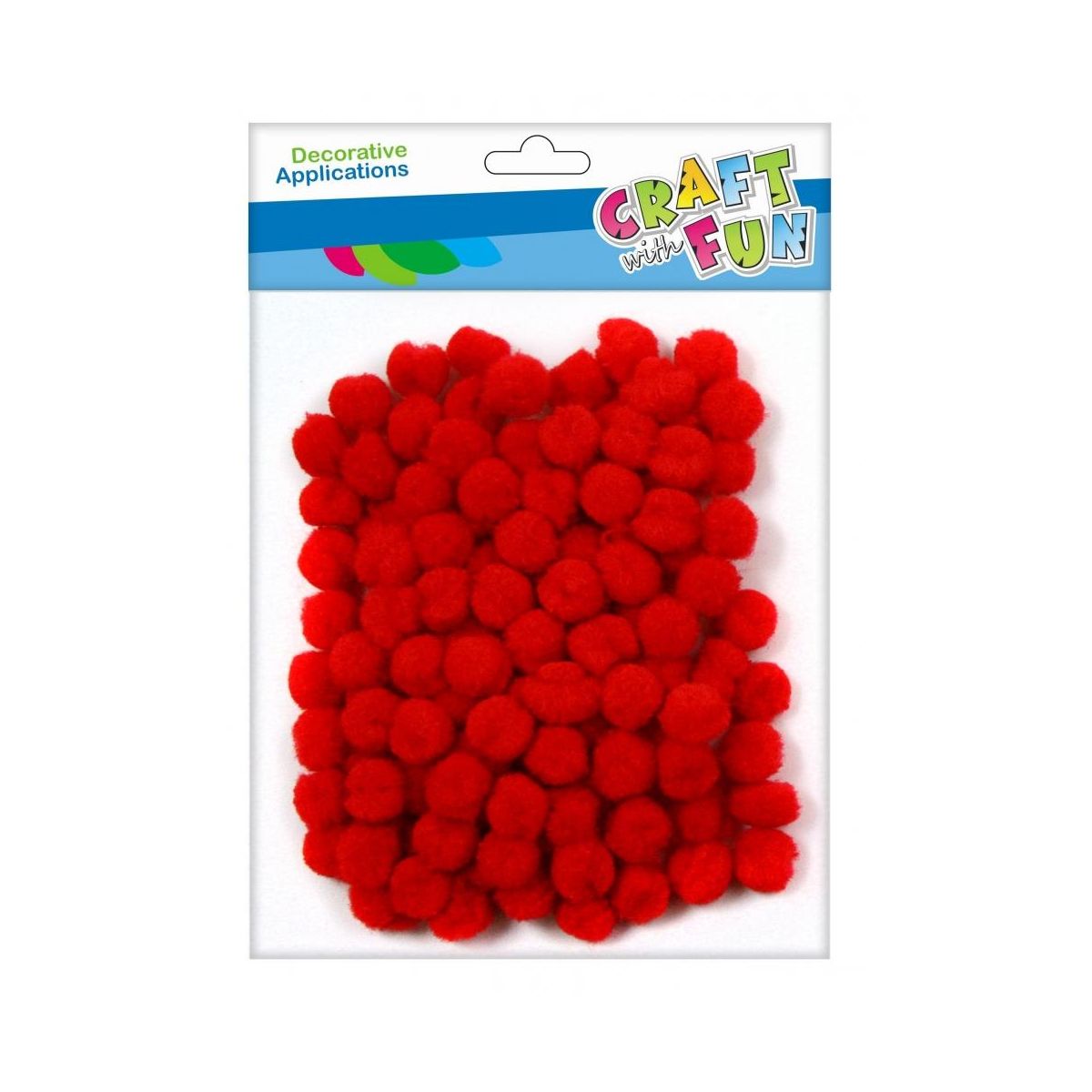 Pompony Craft With Fun czerwone 120 szt (463922)