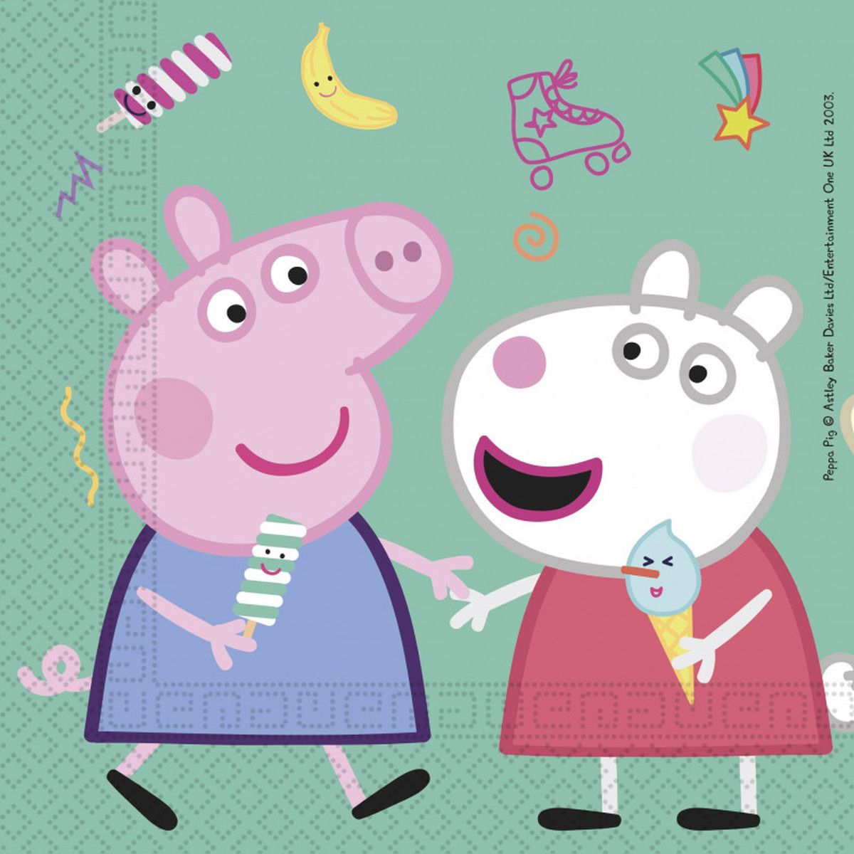 Kubek jednorazowy Godan Peppa Pig 33x33, 20 szt papier (91034)