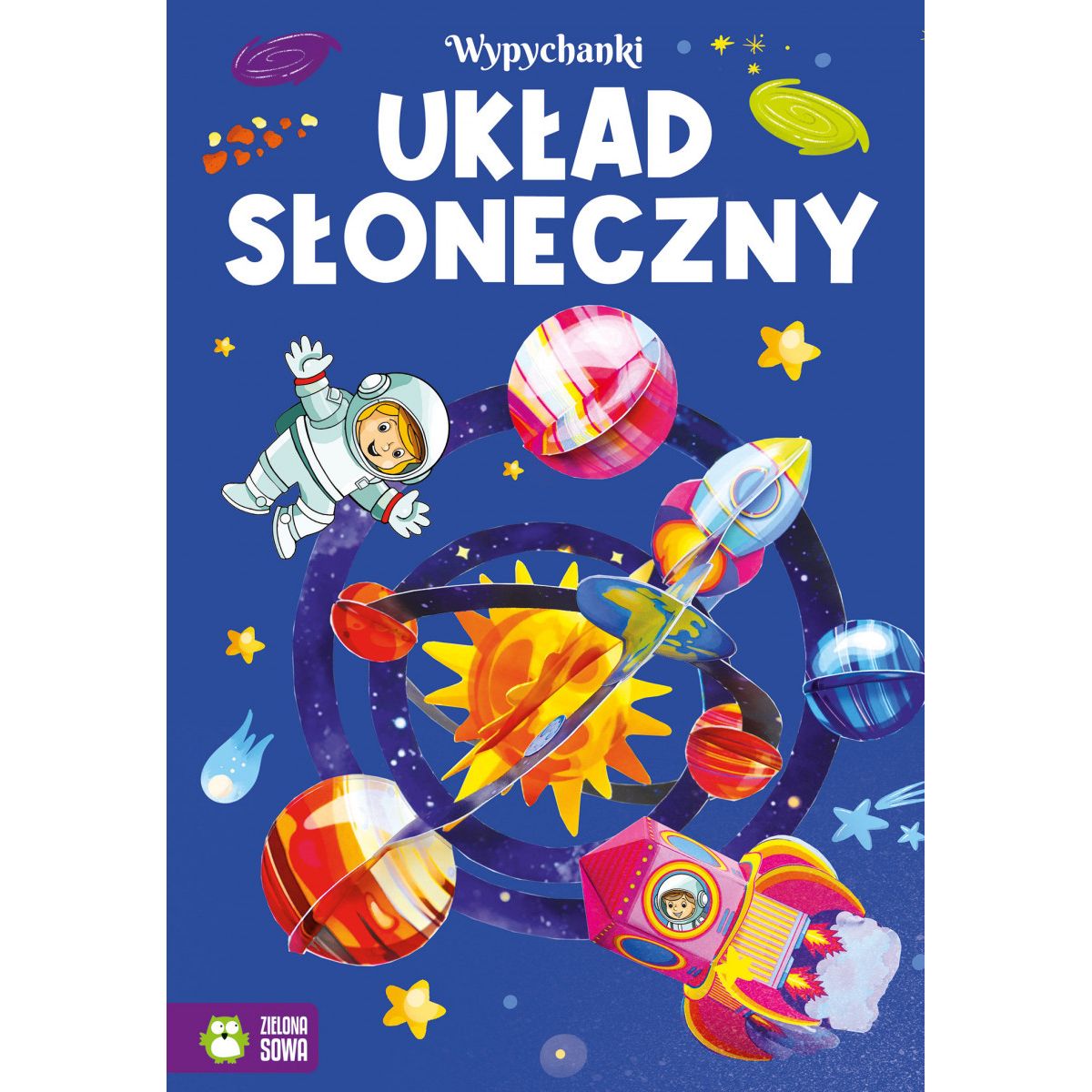 Książeczka edukacyjna Zielona Sowa Wypychanki. Układ słoneczny