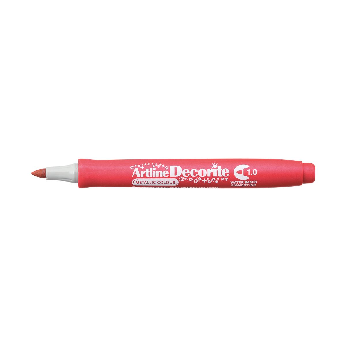 Marker permanentny Artline metaliczny decorite, czerwony 1,0mm pędzelek końcówka (AR-033 2 8)