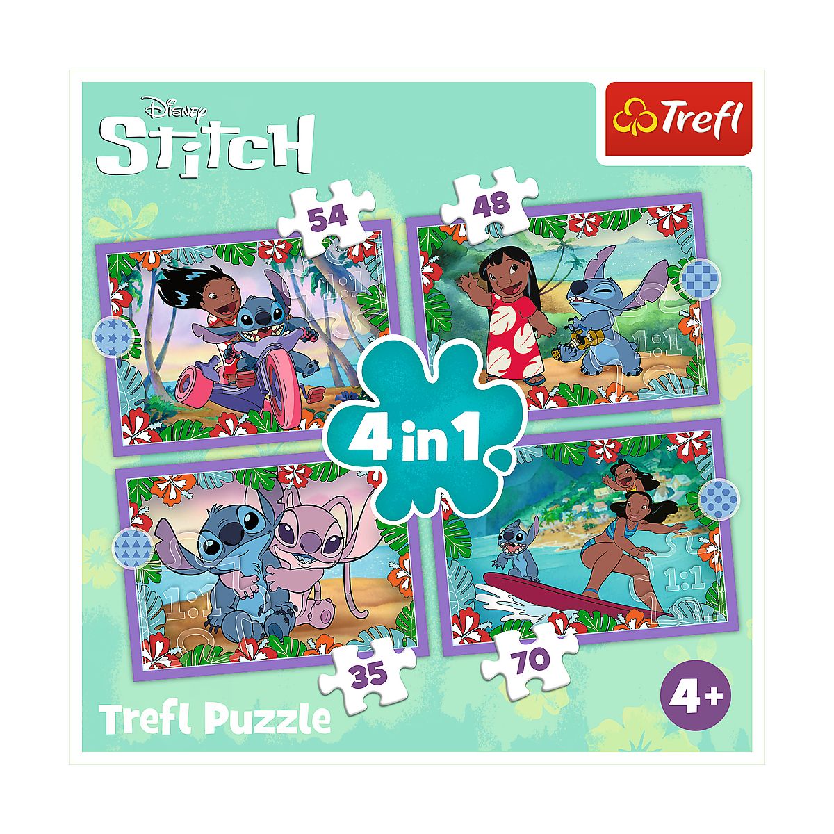 Puzzle Trefl Lilo&stitch 4w1 el. (34633)