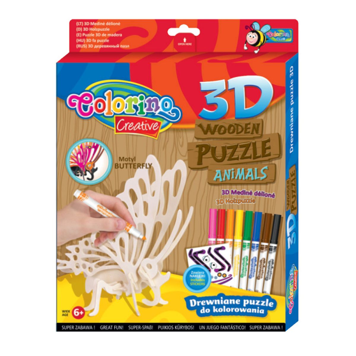 Puzzle Colorino drewniane Patio (32490)