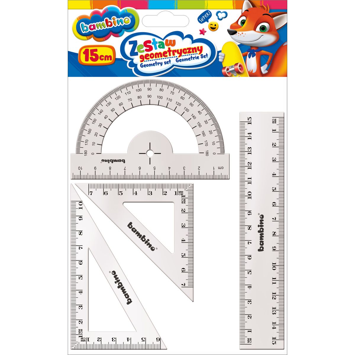 Komplet geometryczny 4 elemety, 15cm 4 el. Bambino