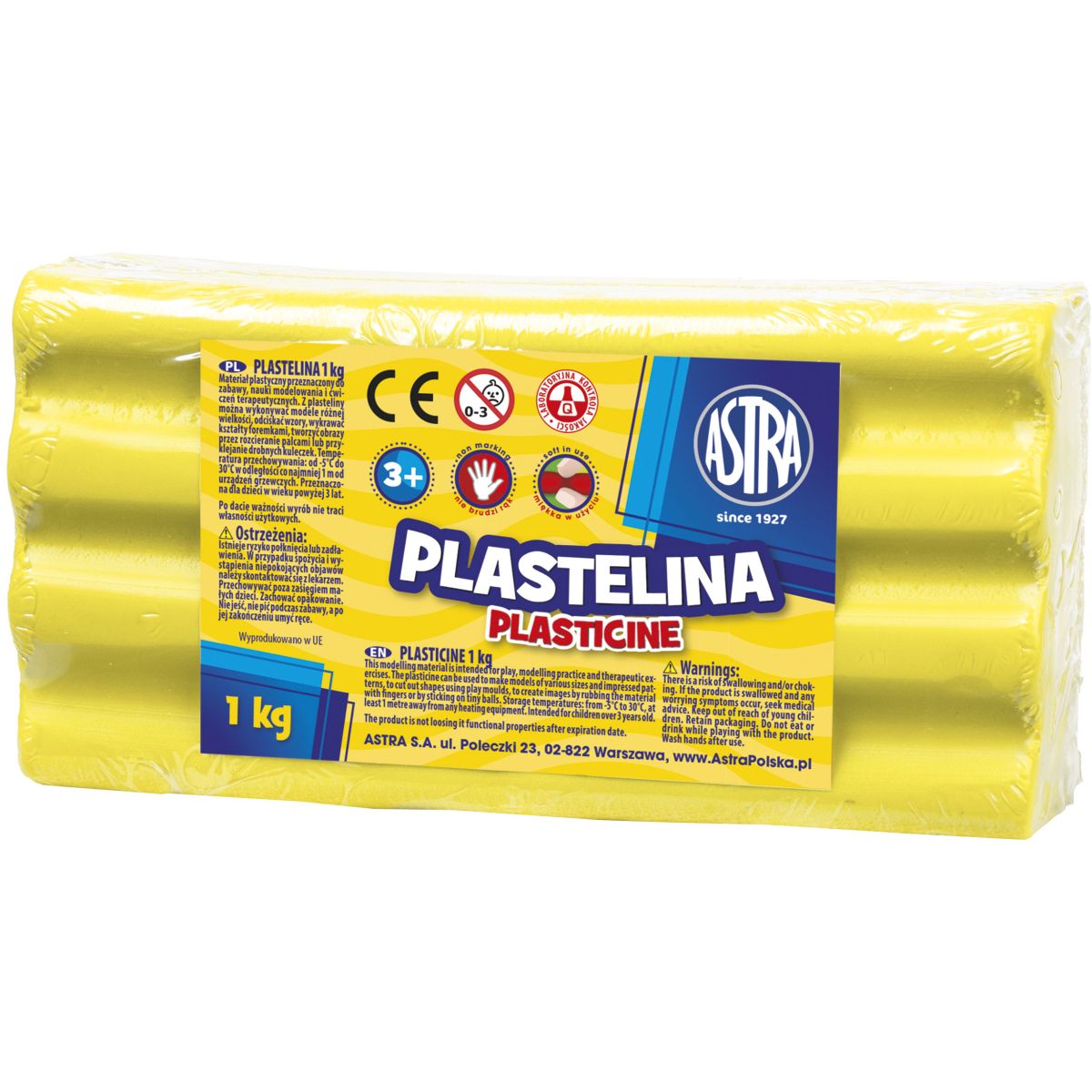 Plastelina Astra 1 kol. cytrynowa 1000g