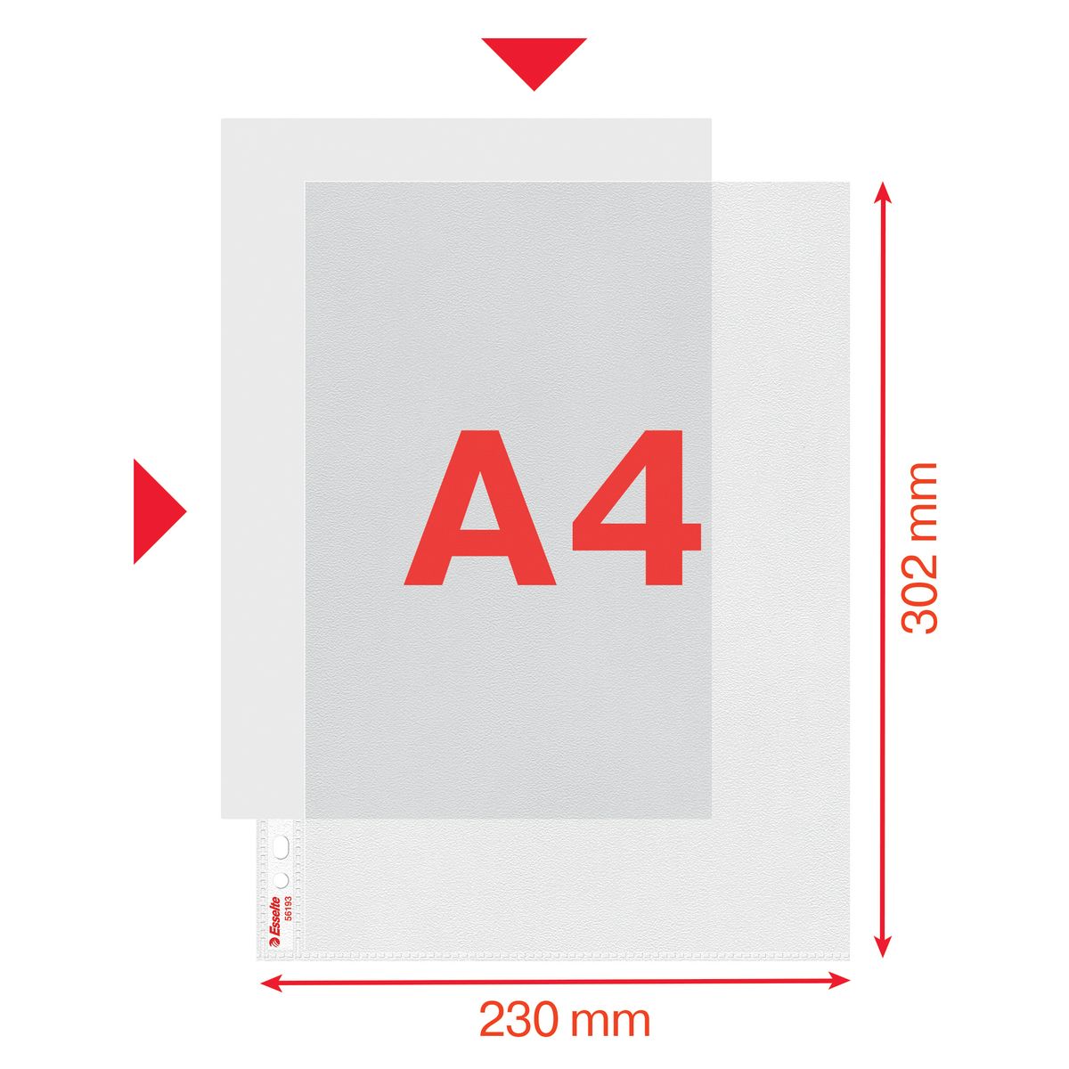Koszulki na dokumenty Esselte A4 kolor: przezroczysty typu L (56193)