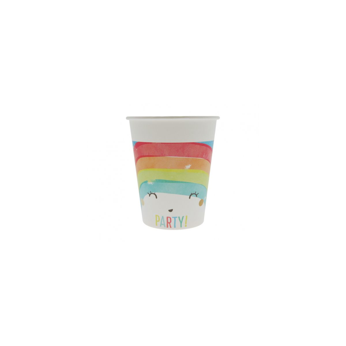 Kubek jednorazowy Rainbow Party plastik 200ml Godan (93562)