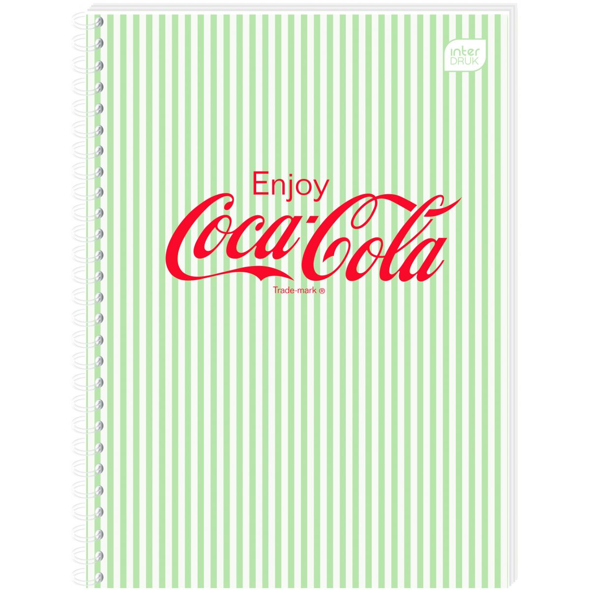 Kołozeszyt (kołonotatnik) COCA COLA SOFT TOUCH A6 80k. 70g krata Interdruk
