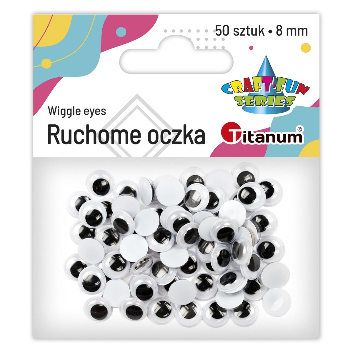 Oczy Titanum Craft-Fun Series ruchome 8mm