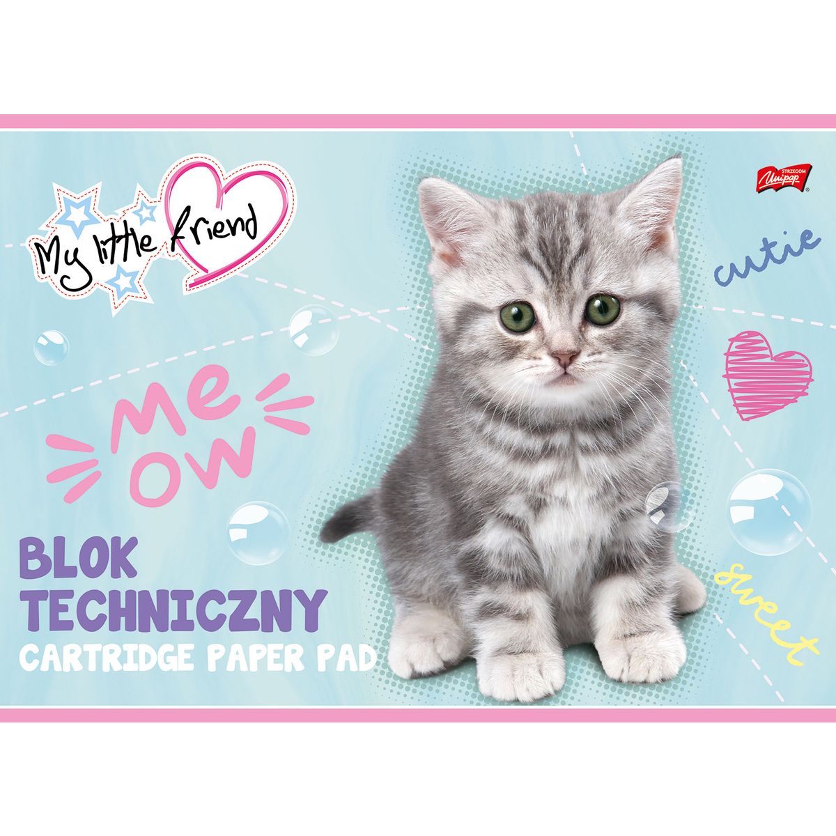 Blok techniczny Unipap My Little Friend A4 biały 20k
