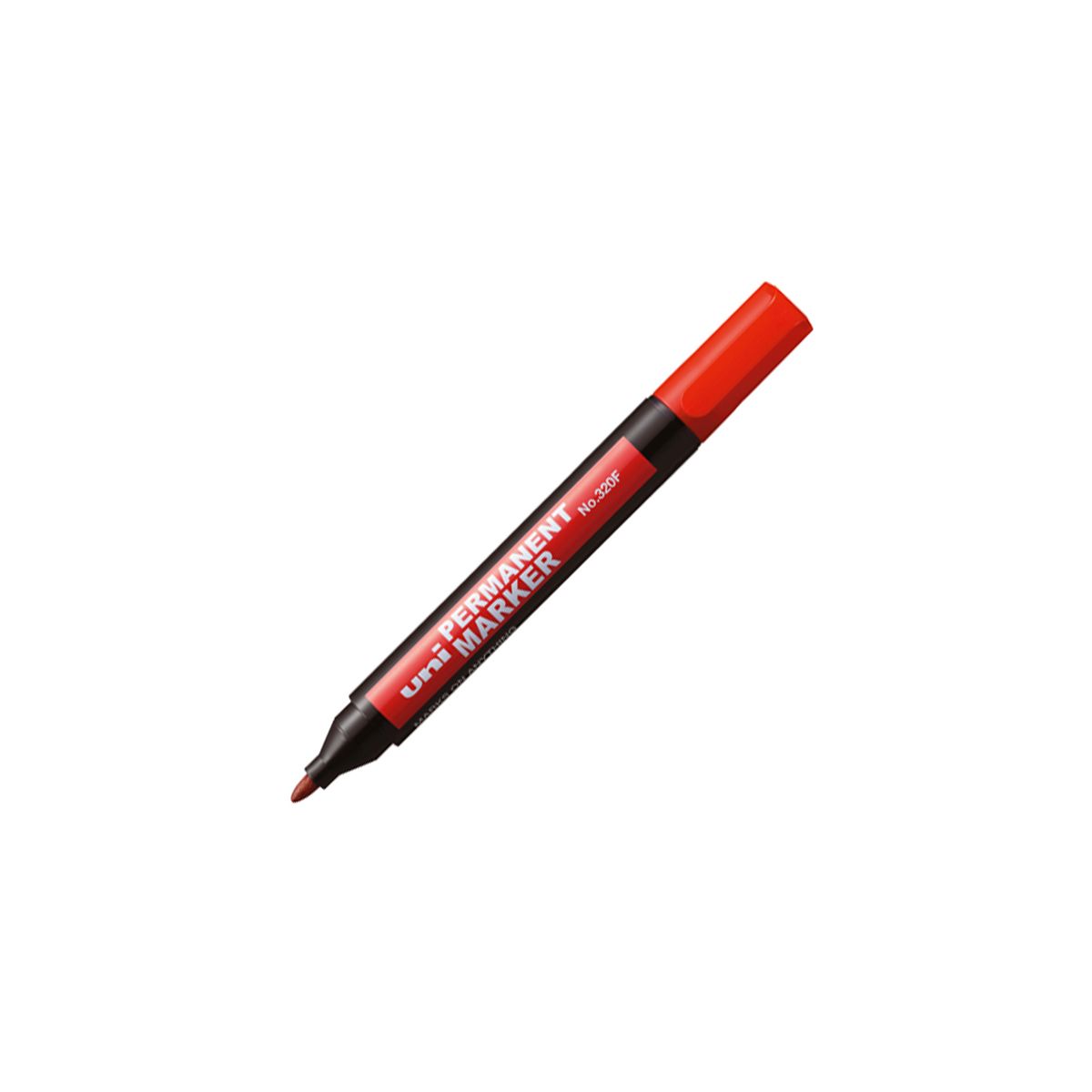 Marker permanentny Uni czerwony 1,0-4,5mm ścięta końcówka (NO-380B)