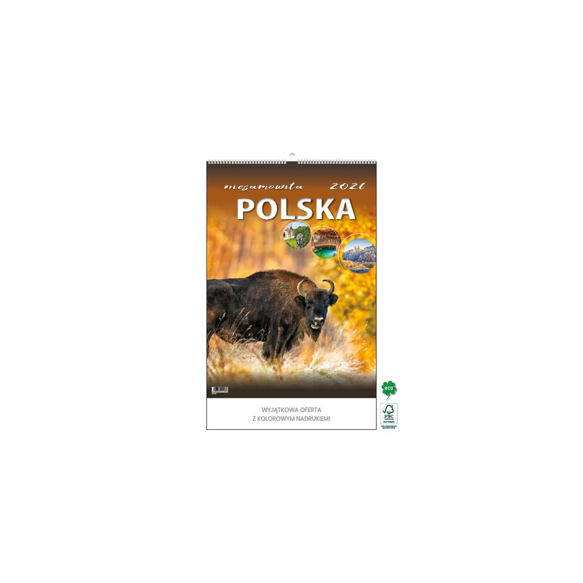 Kalendarz ścienny NIESAMOWITA POLSKA wieloplanszowy 330mm x 500mm Jotan (WP116)