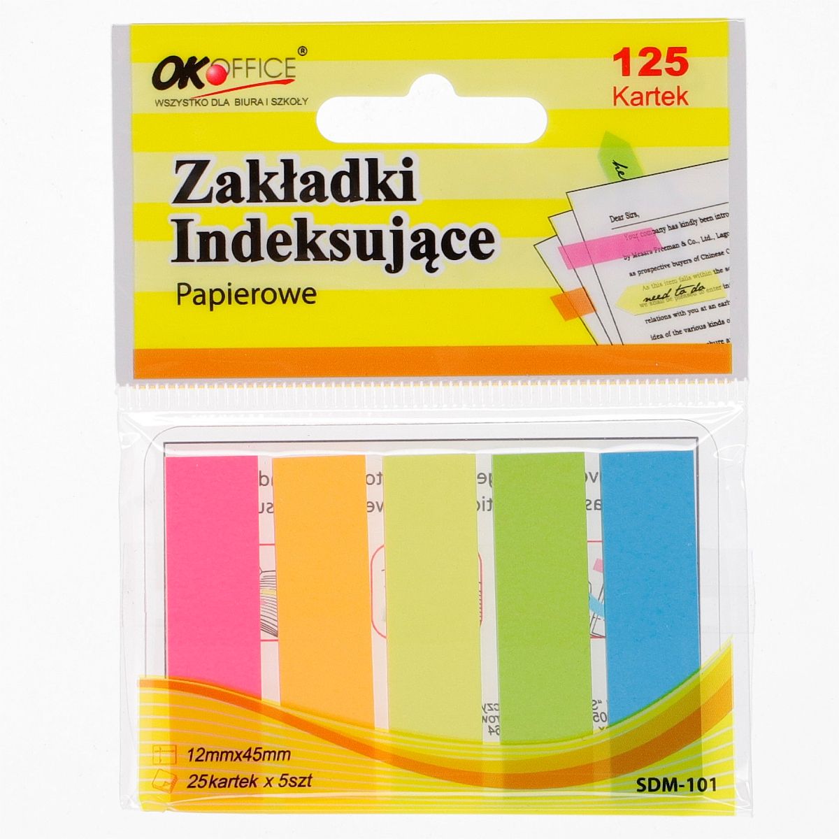 Zakładki indeksujące Okoffice 125k [mm:] 12x45 (SDM-101)