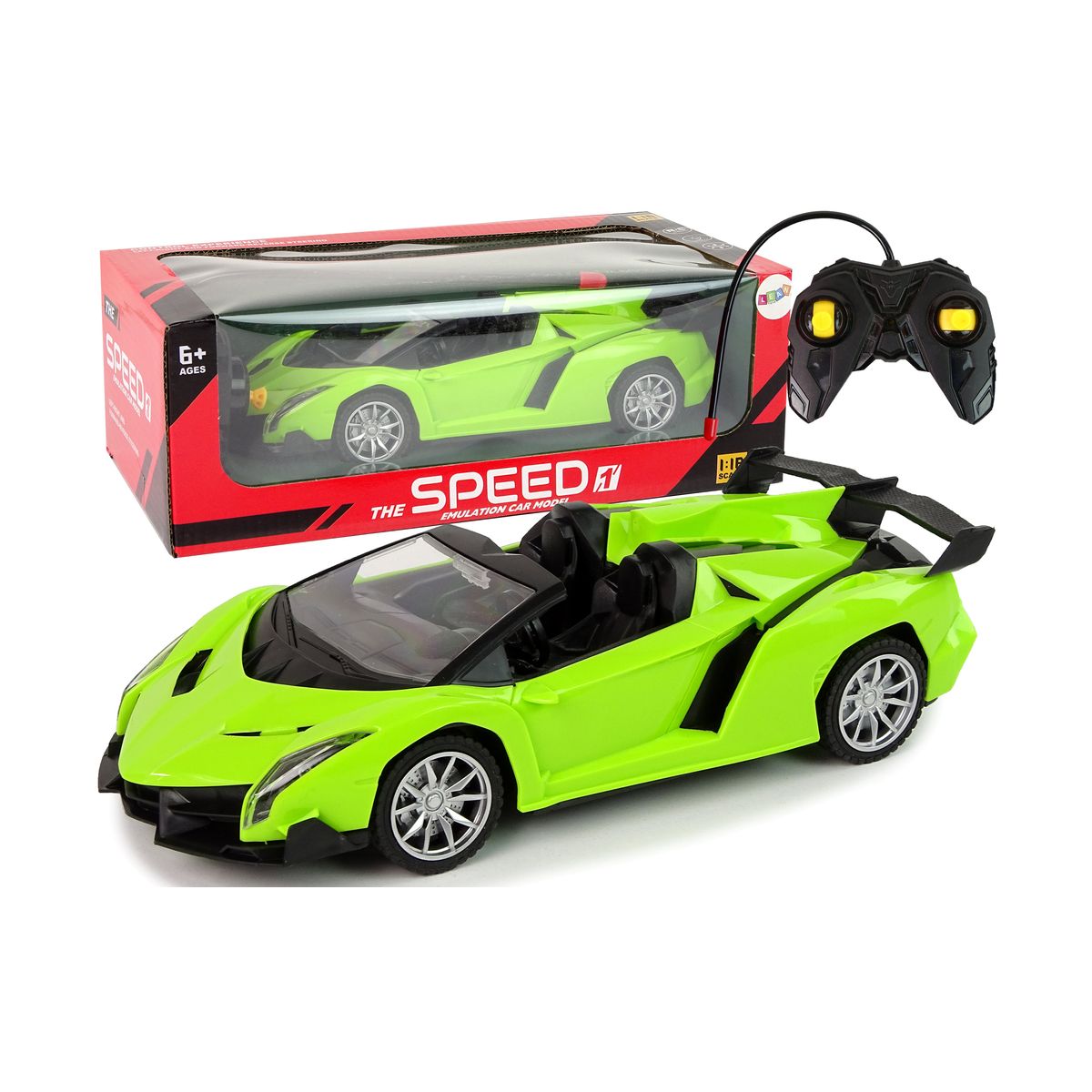 Samochód Zdalnie Sterowane Sportowe R/C 1:18 Zielony Lean (13109)