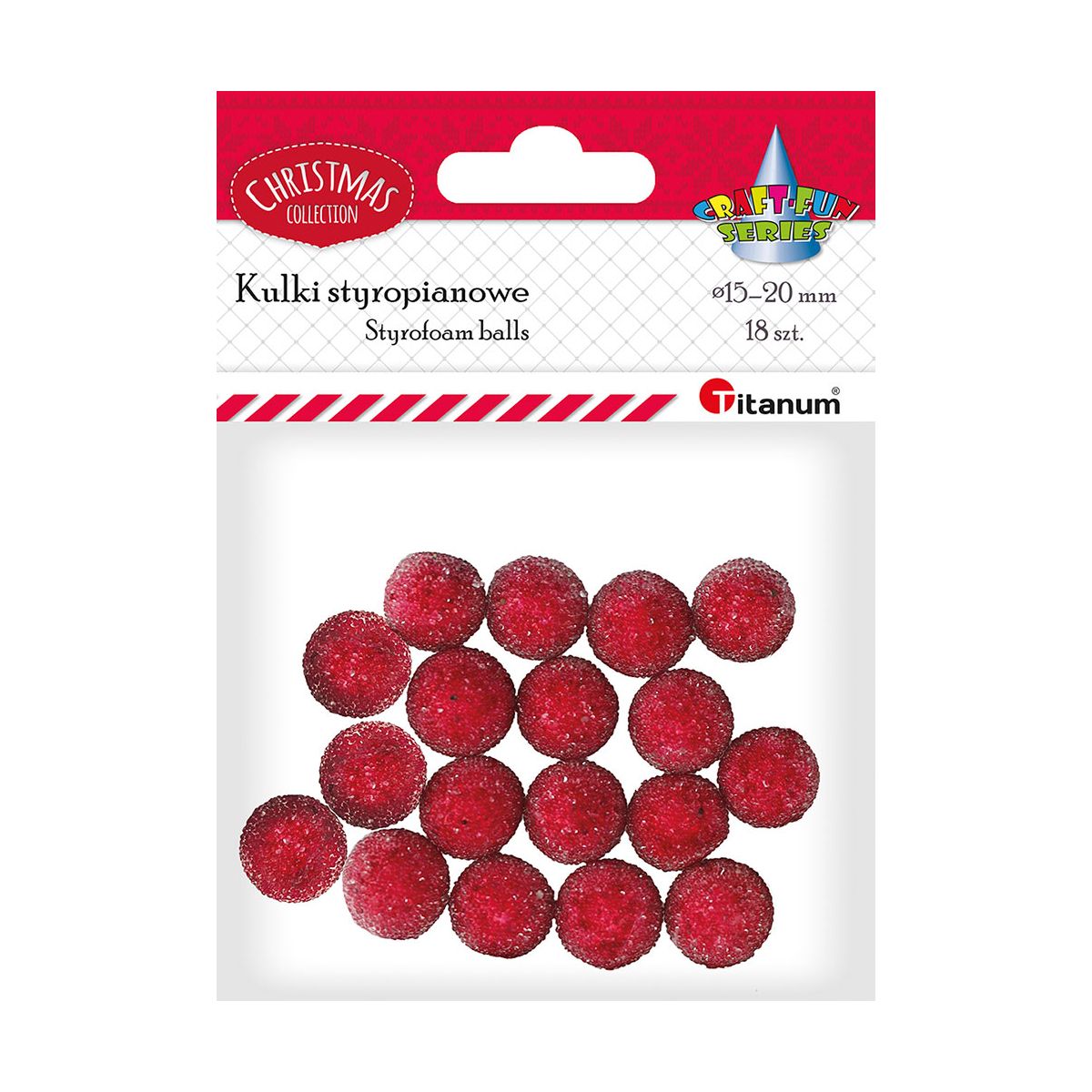 Ozdoba świąteczna Craft-Fun Series styropianowe kule Titanum (25YX0514-4)