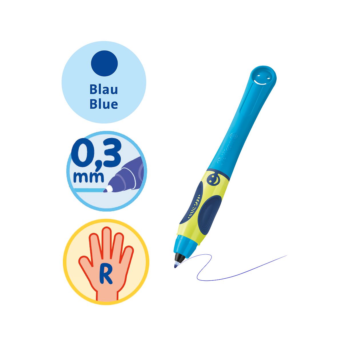 Pióro kulkowe Pelikan Dla Praworęcznych Griffix neon fresh blue (400191571)