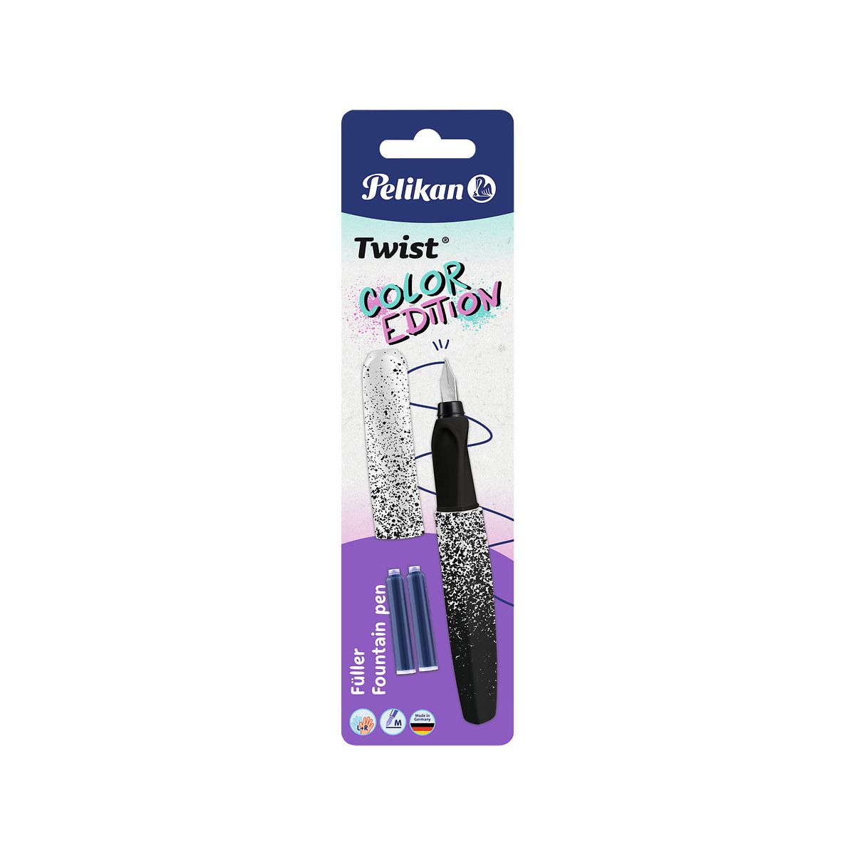 Pióro wieczne Pelikan Twist biało-czarne (300010108)
