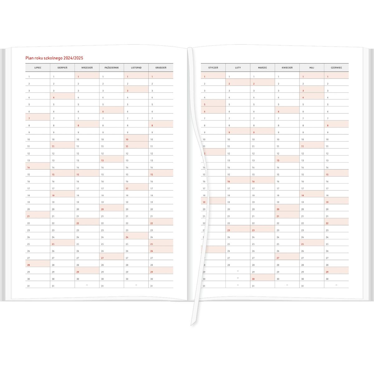 Kalendarz nauczyciela książkowy (terminarz) VIVELLA Wydawnictwo Wokół Nas 2024/2025 B5 tygodniowy B5 (B5TN066B-czarny)