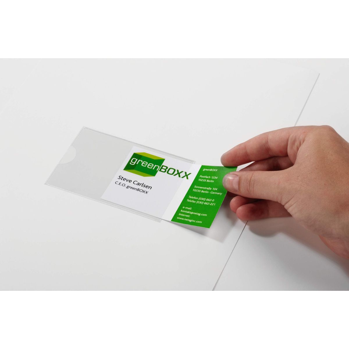 Kieszeń samoprzylepna POCKETFIX&reg; przezroczysty [mm:] 93x62 Durable (8021)
