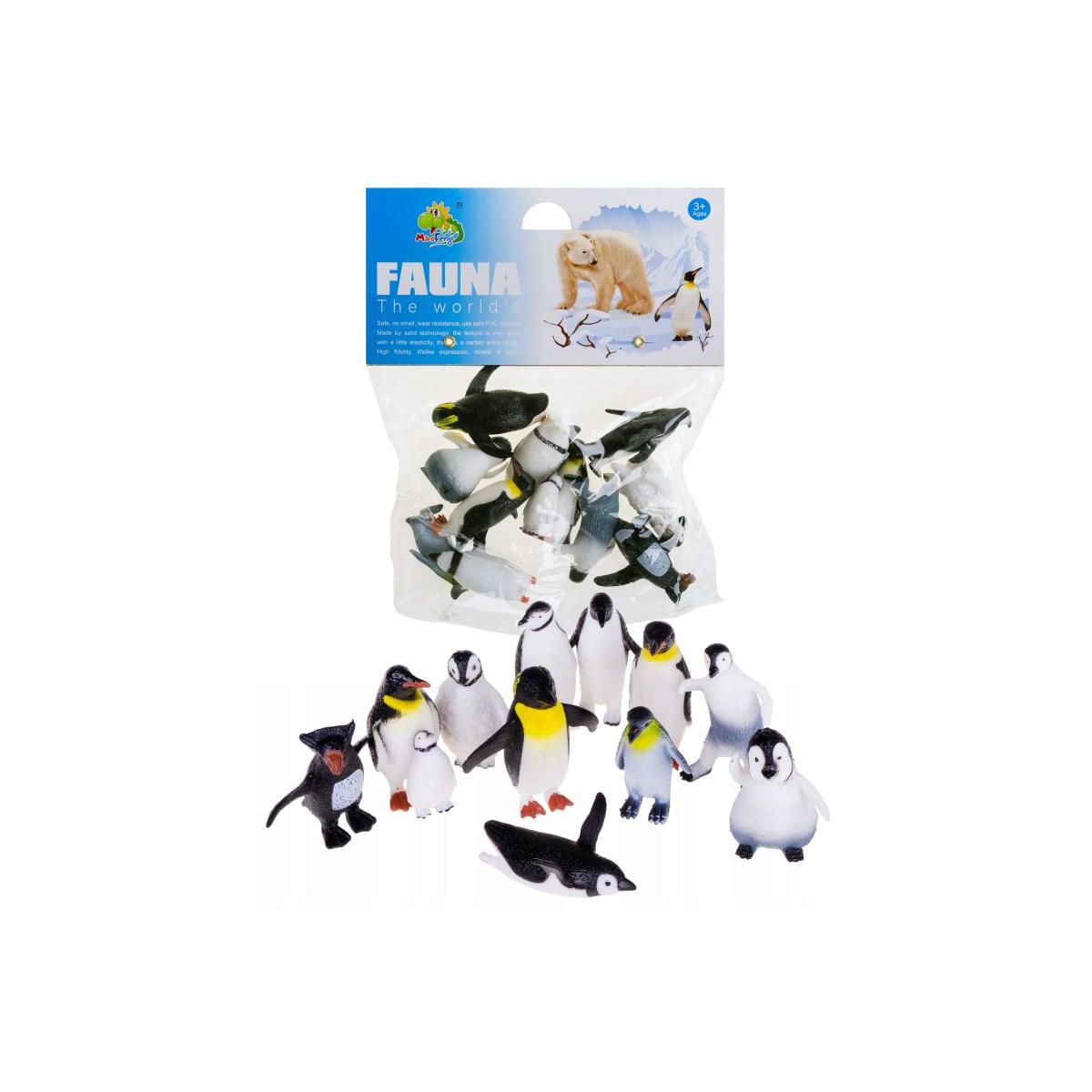 Figurka ZWIERZĘTA PINGWINY 12 SZTUK Trifox (A-0973)