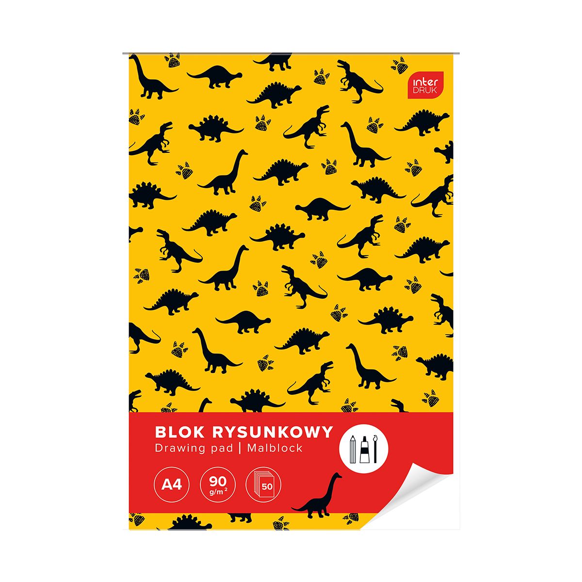 Blok rysunkowy bloki 5902277314512 A4 białe 90g 50k Interdruk