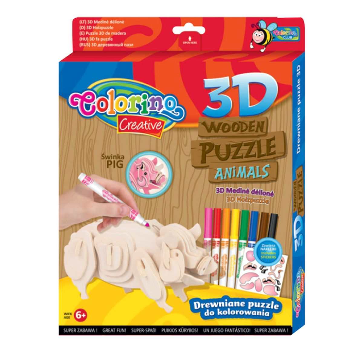 Puzzle Colorino drewniane Patio (32490)