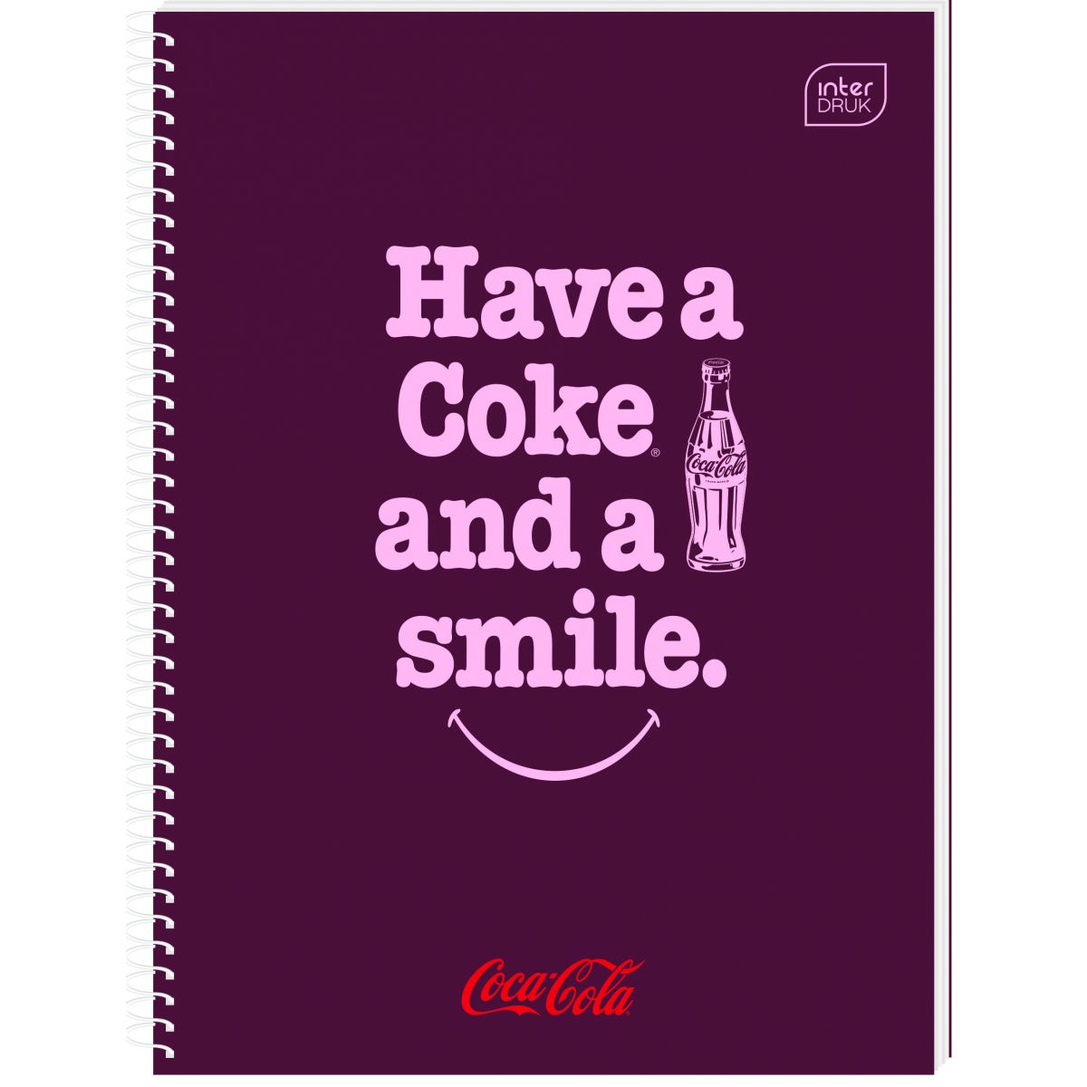Kołozeszyt (kołonotatnik) COCA COLA HYBRID A4 100k. 70g krata Interdruk
