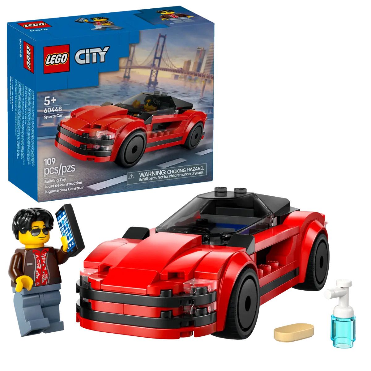 Klocki konstrukcyjne Lego City Czerwony samochód sportowy (60448)