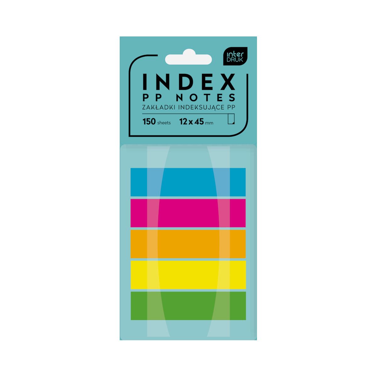 Zakładki indeksujące 150k [mm:] 12x45 Interdruk (IZAKINDPP)