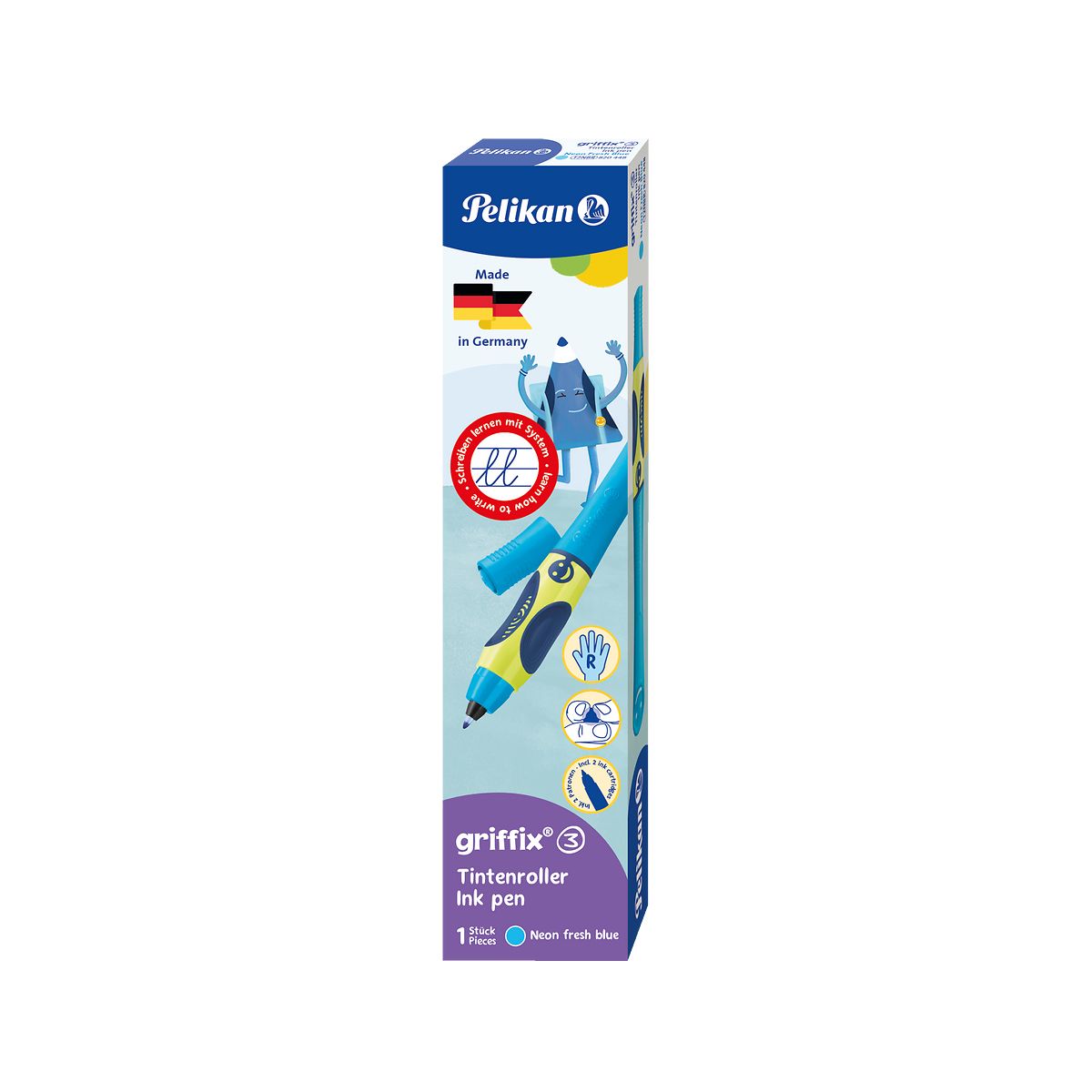 Pióro kulkowe Pelikan Dla Praworęcznych Griffix neon fresh blue (400191571)