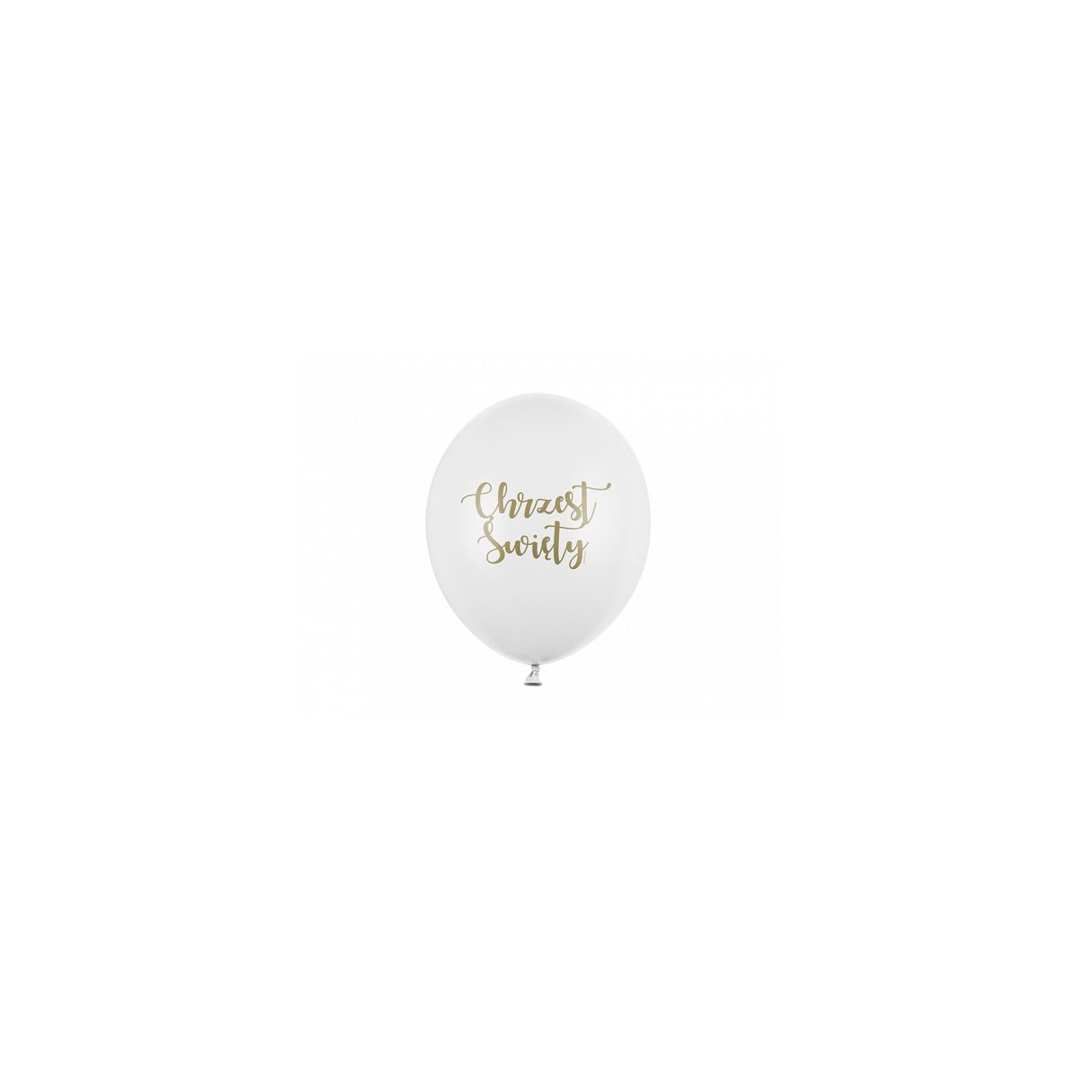 Balon gumowy Partydeco Chrzest Święty, Pastel Pure White 6szt. biała 300mm (SB14P-309-008-6)