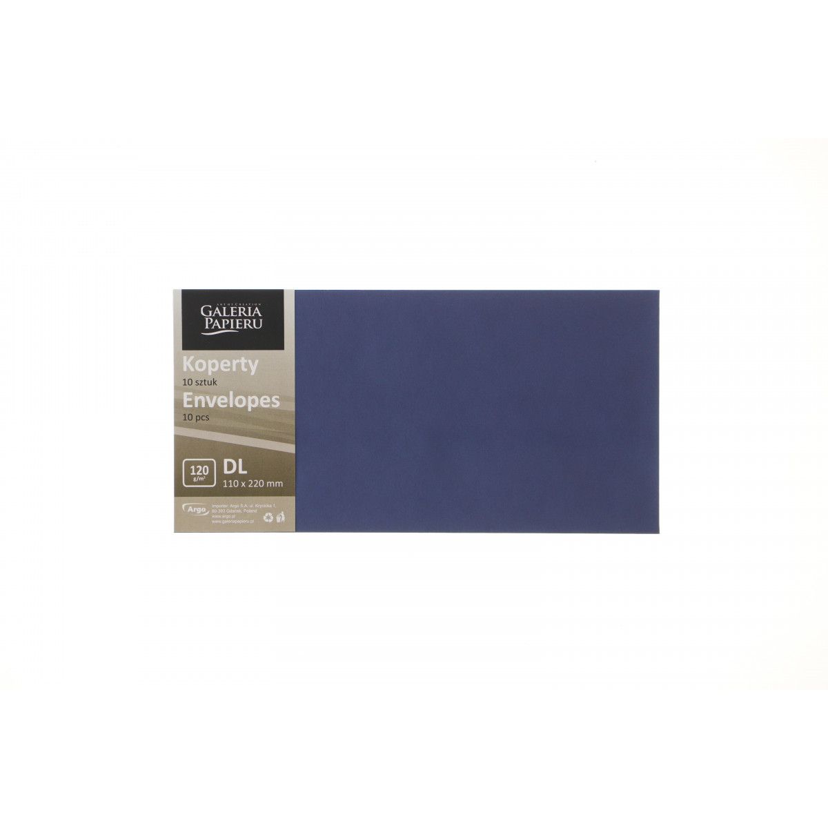 Koperta Argo DL granatowa [mm:] 99x210 (282111) 10 sztuk