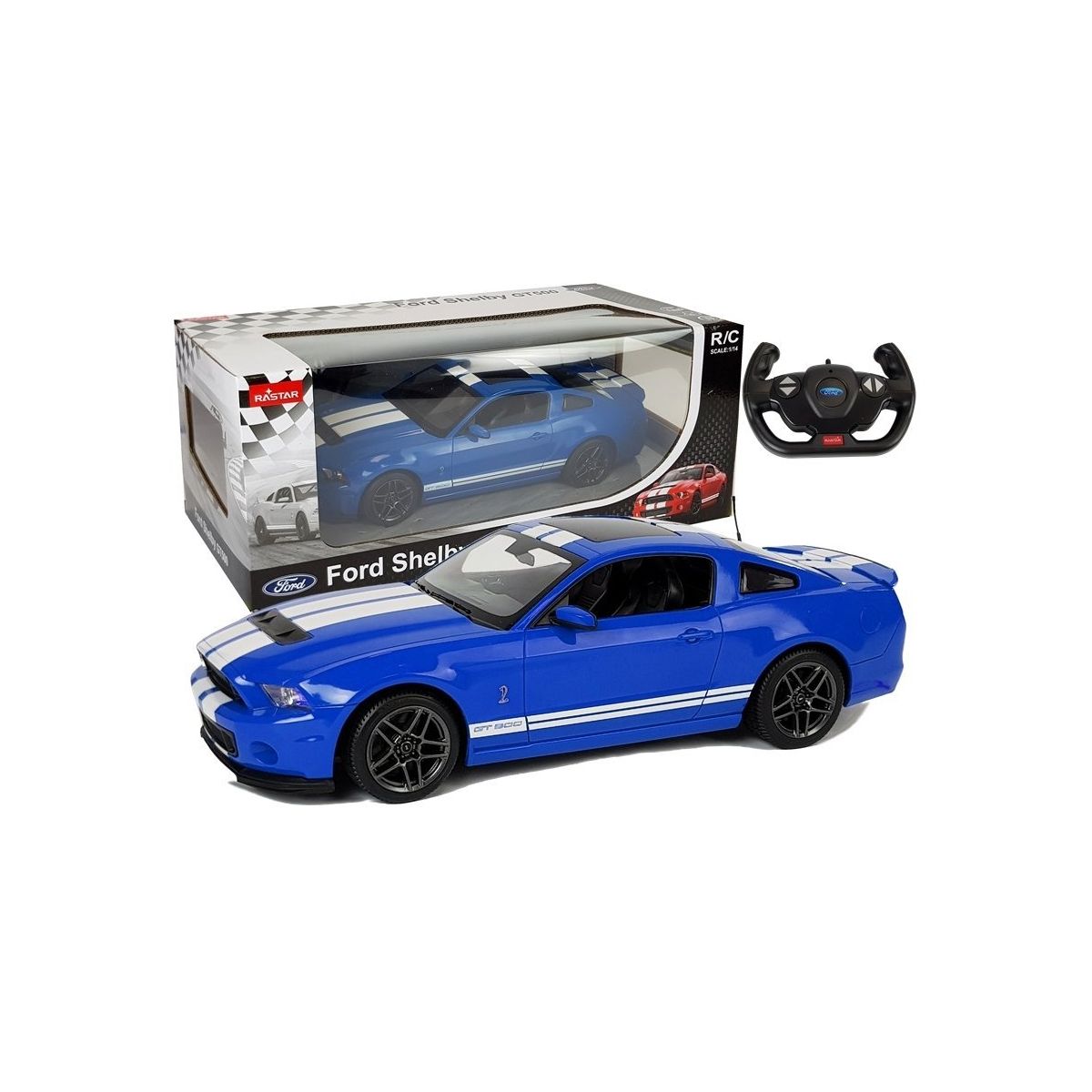 Samochód Rastar R/C Ford Shelby Rastar 1:14 Niebieski (6012)