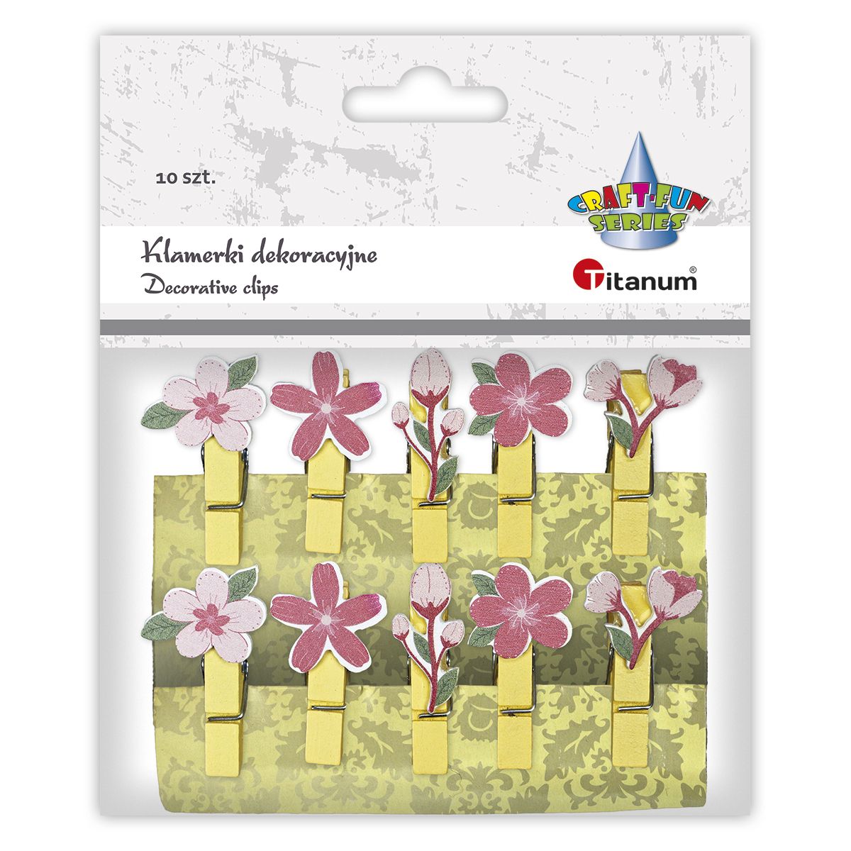 Ozdoba drewniana Craft-Fun Series klamerki Kwiatki Titanum (MTCR-WDC966)