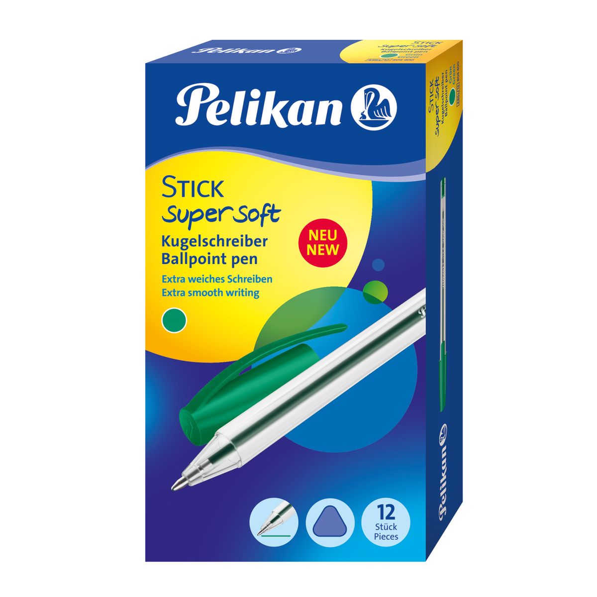 Długopis Pelikan super soft Stick 601481 zielony 1,0mm (100436018)