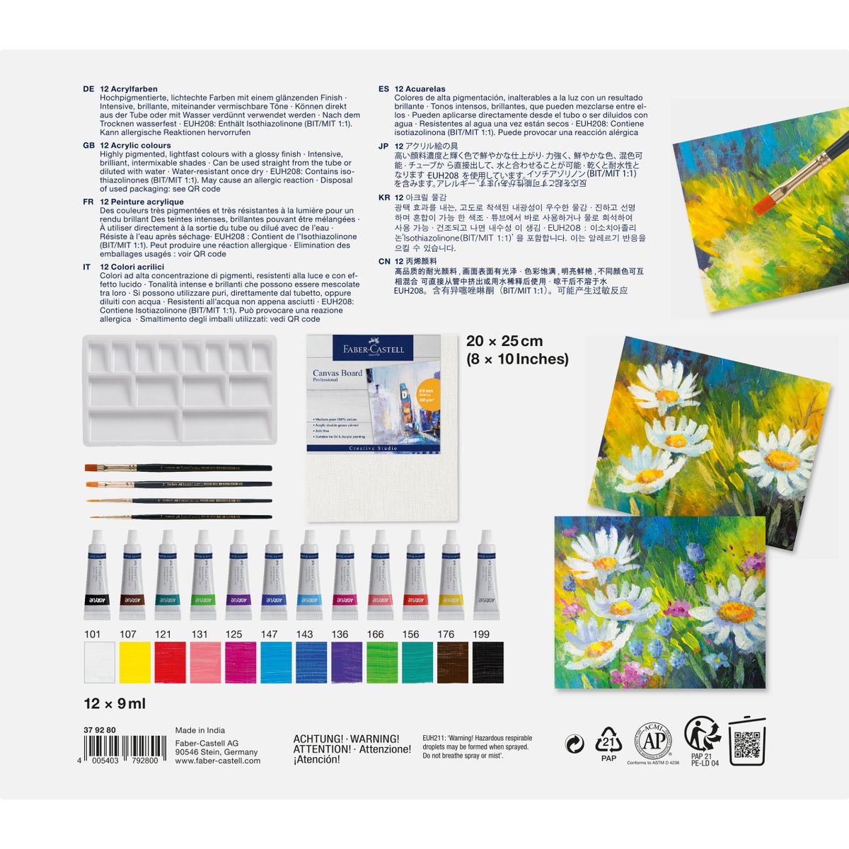 Zestaw plastyczny Classic do malowania akrylami Faber Castell (379280 FC)
